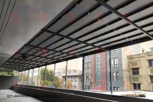 پروژه سقف متحرک پارچه ای تراس تجاری، تهرانپارس